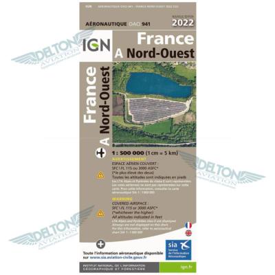 CARTE IGN 1:500 000e NORD-OUEST 2022 (VERSION PAPIER)