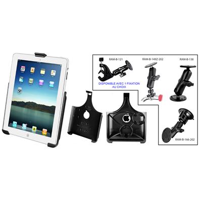 Support Pour ipad Air 1 et 2 + Fixation au choix