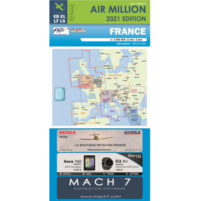 Carte VFR AIRMILLION France 2021
