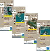 LOT des 4 Cartes IGN 1:500 000e 2023 (Version Papier)