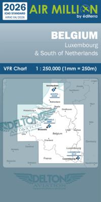 Carte VFR Airmillion Belgique 2026