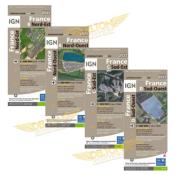 LOT des 4 Cartes IGN 1:500 000e 2022 (Version Papier)