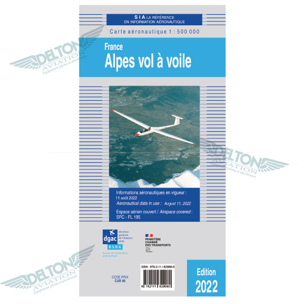 Carte Vol à Voile sur les Alpes 2022