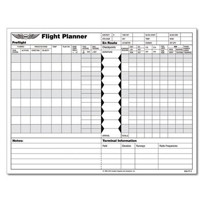 Bloc Log de Navigation VFR (48 feuilles)