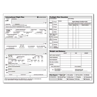 Bloc Log de Navigation VFR (50 feuilles)