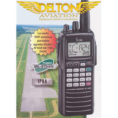 RADIO VHF + VOR PORTATIF ICOM IC-A24FRII
