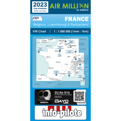 Carte VFR Airmillion France 2023