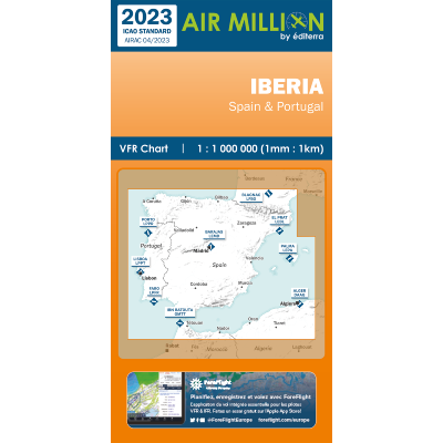 Carte VFR Airmillion Iberia 2023