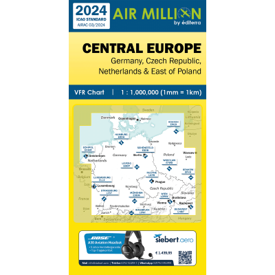 Carte VFR Airmillion Central Europe 2024