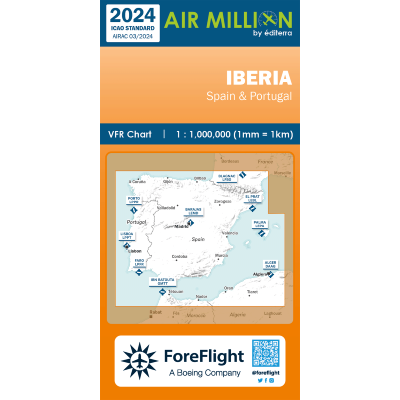 Carte VFR Airmillion Iberia 2024